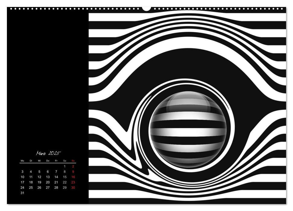 Optische Kunst im Quadrat (CALVENDO Premium Wandkalender 2025)