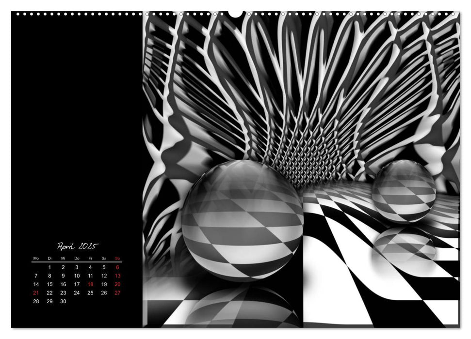 Optische Kunst im Quadrat (CALVENDO Premium Wandkalender 2025)