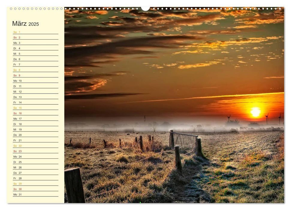 Friesland, verzauberte Landschaft an der Nordsee (CALVENDO Wandkalender 2025)