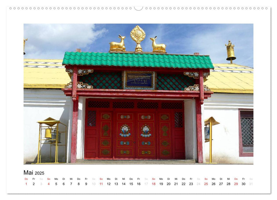 Mongolei - Landschaften und buddhistische Klöster (CALVENDO Premium Wandkalender 2025)