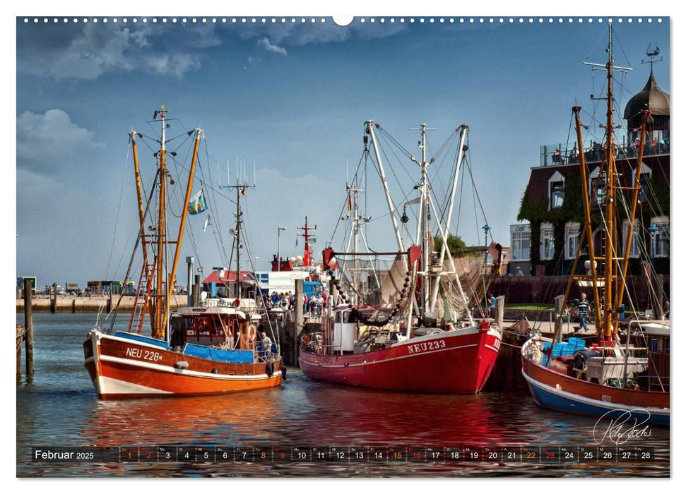 Ostfriesland, die alten Häfen - Greetsiel, Neuharlingersiel, Carolinensiel (CALVENDO Premium Wandkalender 2025)