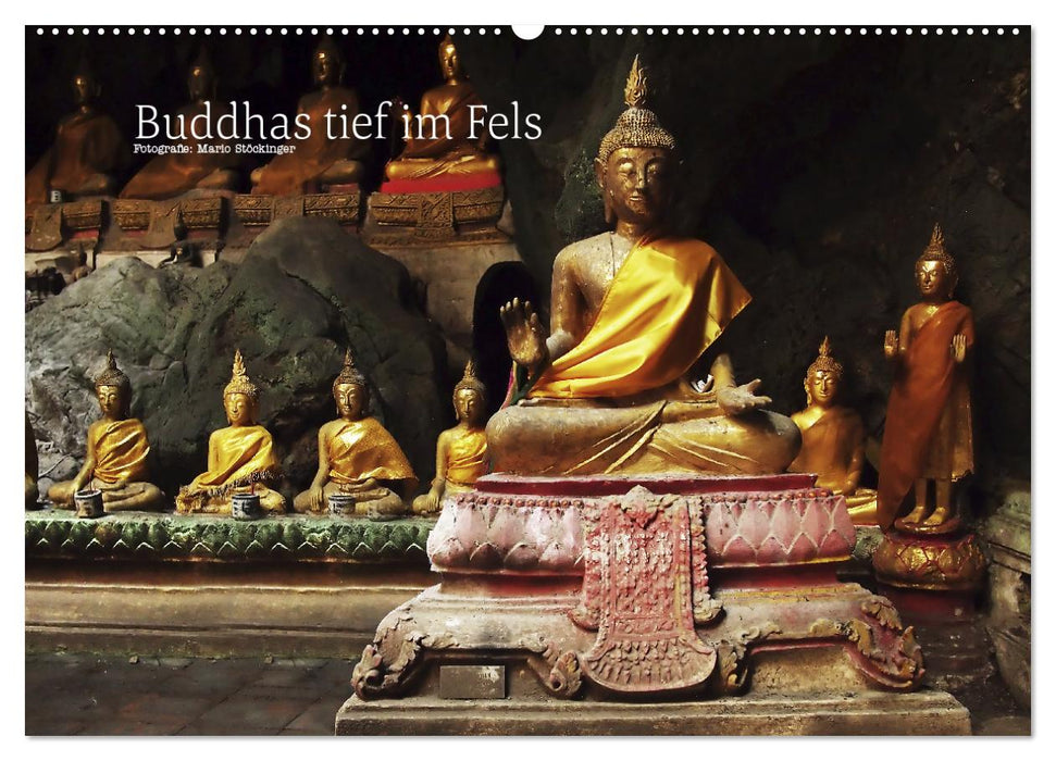 Buddhas tief im Fels (CALVENDO Wandkalender 2025)