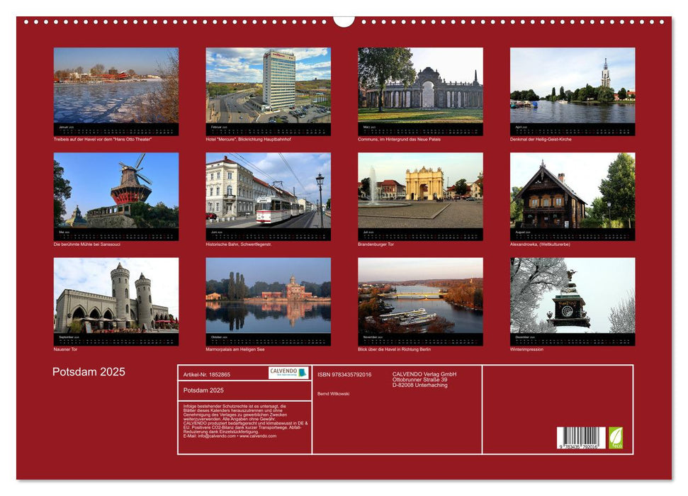 Potsdam 2025 (CALVENDO Wandkalender 2025)