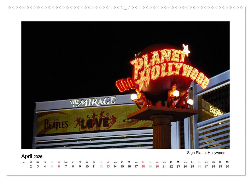 LAS VEGAS - by night (CALVENDO Premium Wandkalender 2025)