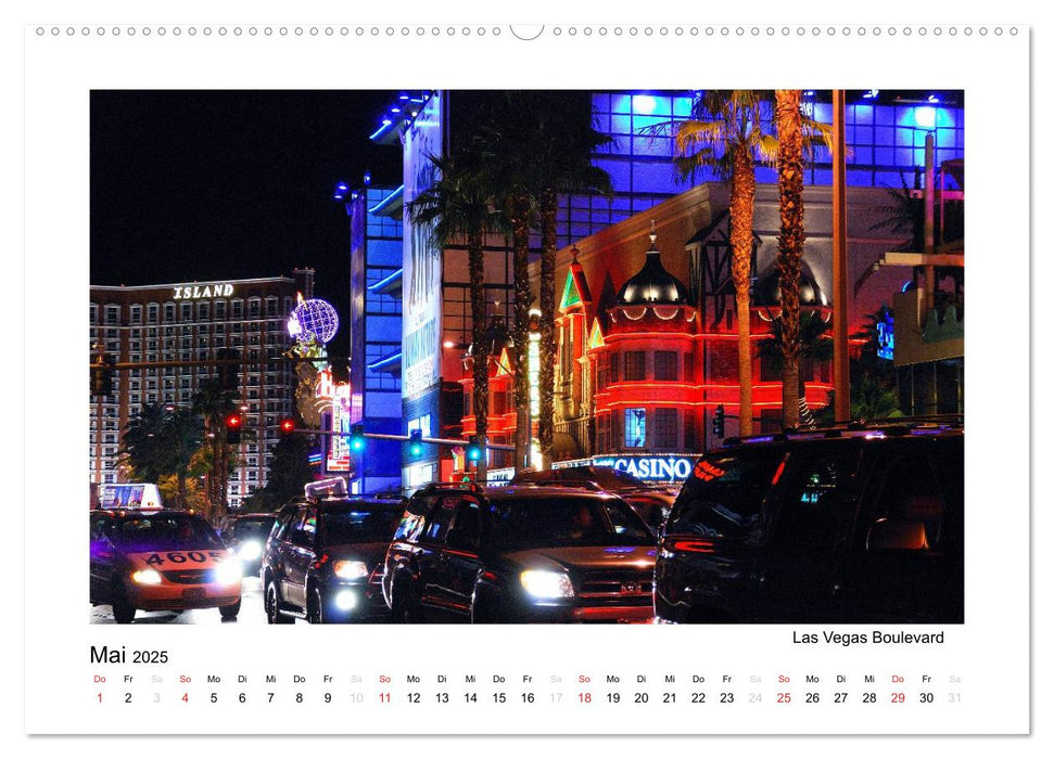 LAS VEGAS - by night (CALVENDO Premium Wandkalender 2025)