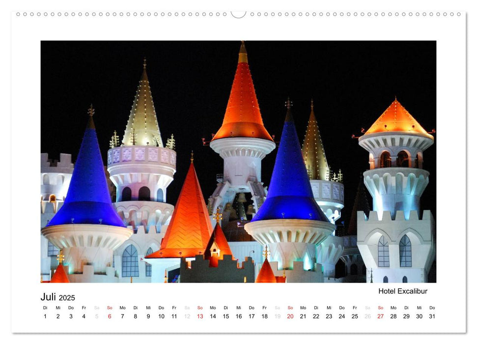 LAS VEGAS - by night (CALVENDO Premium Wandkalender 2025)