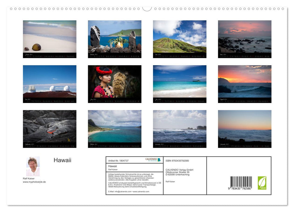 Hawaii (CALVENDO Premium Wandkalender 2025)