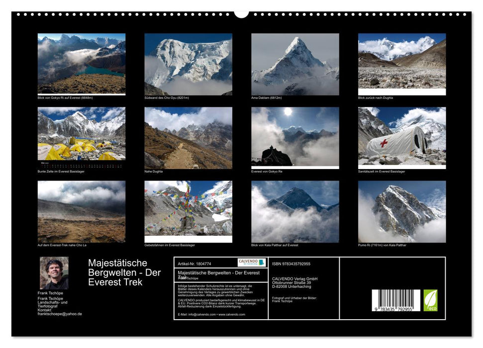 Majestätische Bergwelten - Der Everest Trek (CALVENDO Premium Wandkalender 2025)