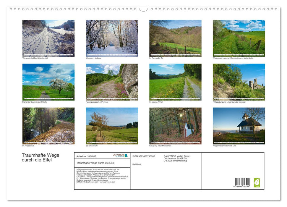 Traumhafte Wege durch die Eifel (CALVENDO Wandkalender 2025)