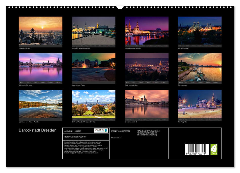 Barockstadt Dresden (CALVENDO Premium Wandkalender 2025)