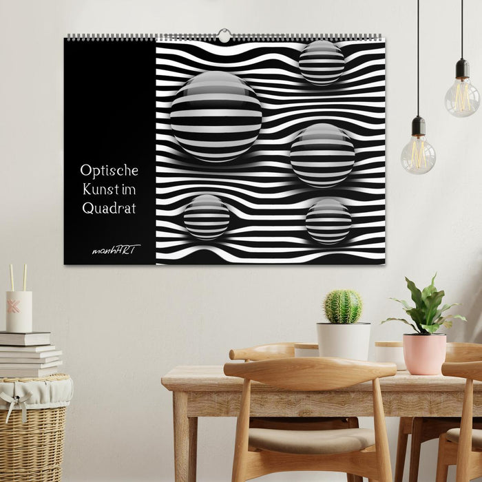 Optische Kunst im Quadrat (CALVENDO Wandkalender 2025)