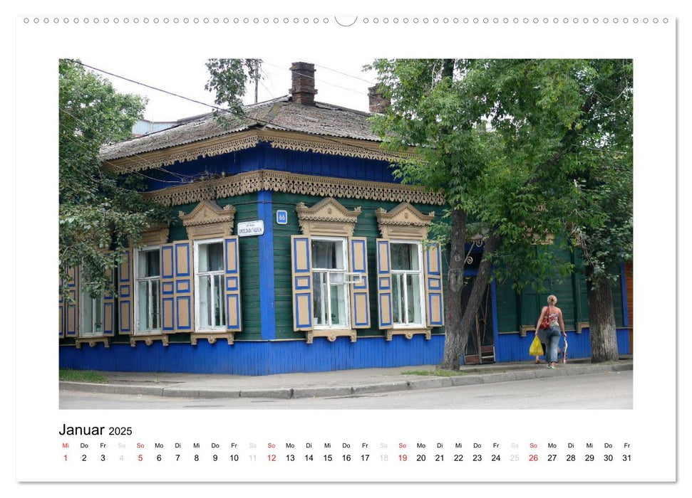 Holzhäuser in Irkutsk (CALVENDO Premium Wandkalender 2025)