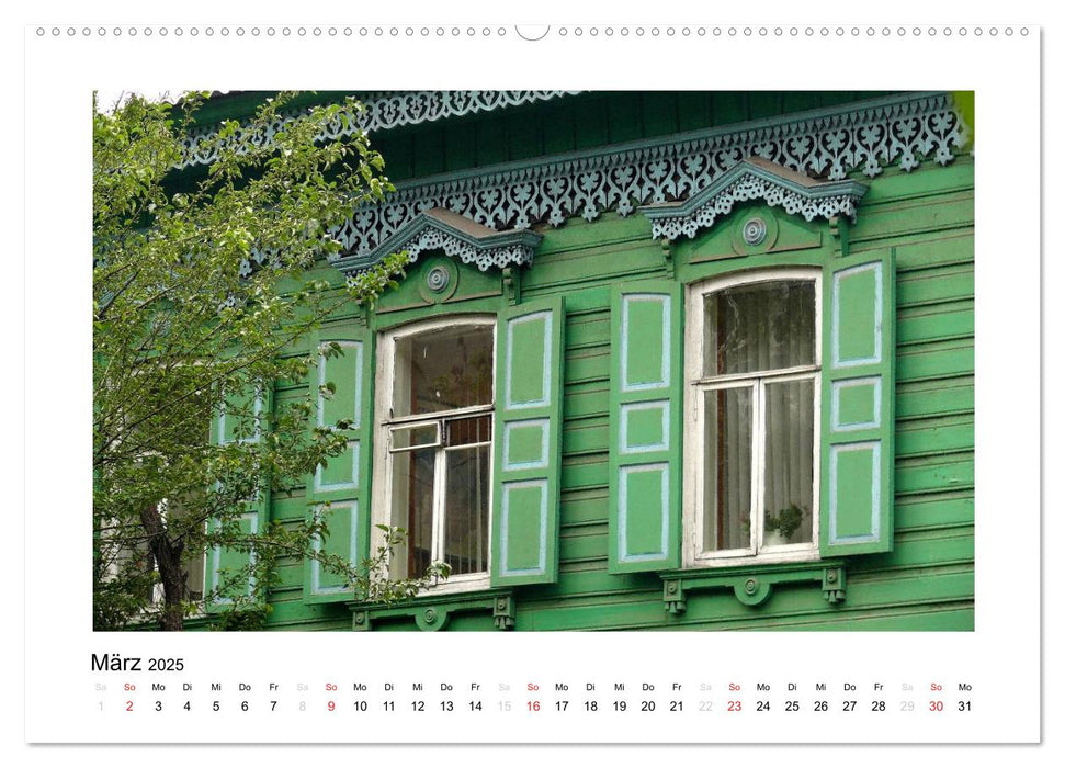 Holzhäuser in Irkutsk (CALVENDO Premium Wandkalender 2025)