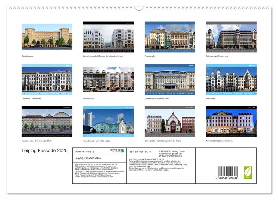 Leipzig Fassade 2025 (CALVENDO Premium Wandkalender 2025)