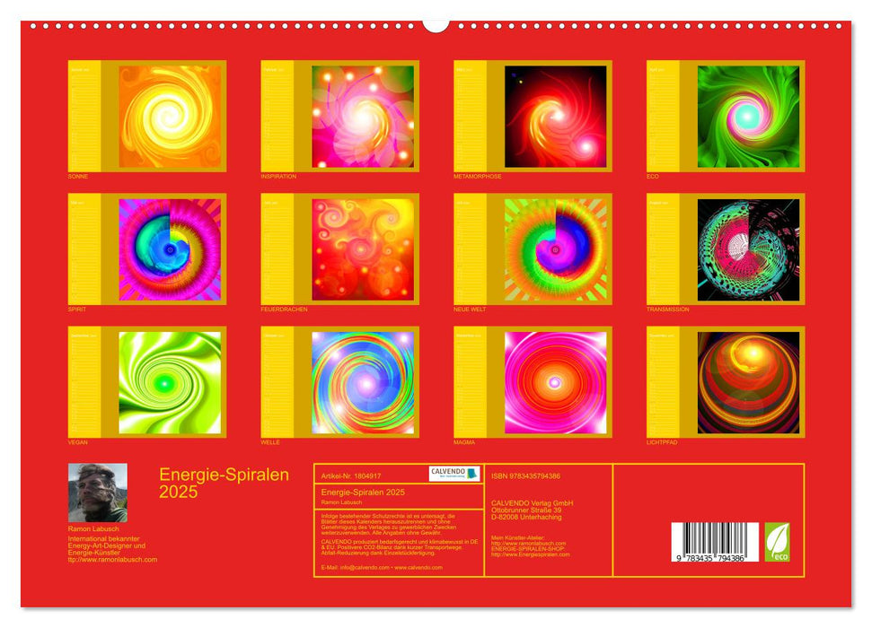 Energie-Spiralen 2025 (CALVENDO Premium Wandkalender 2025)