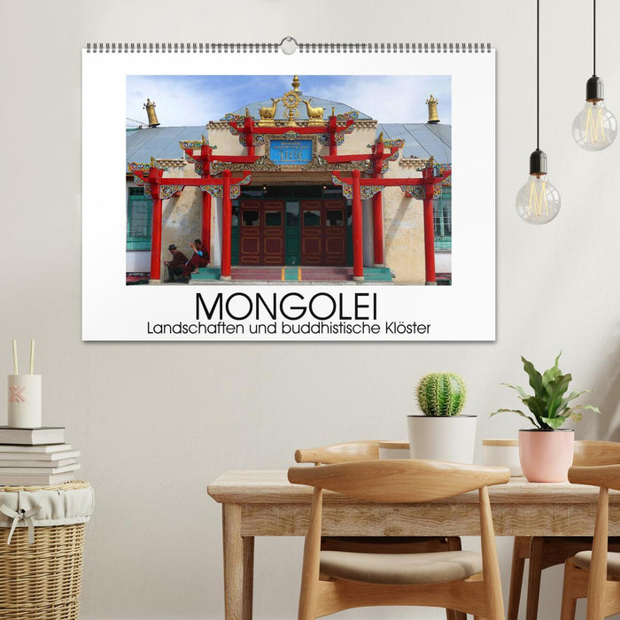 Mongolei - Landschaften und buddhistische Klöster (CALVENDO Wandkalender 2025)