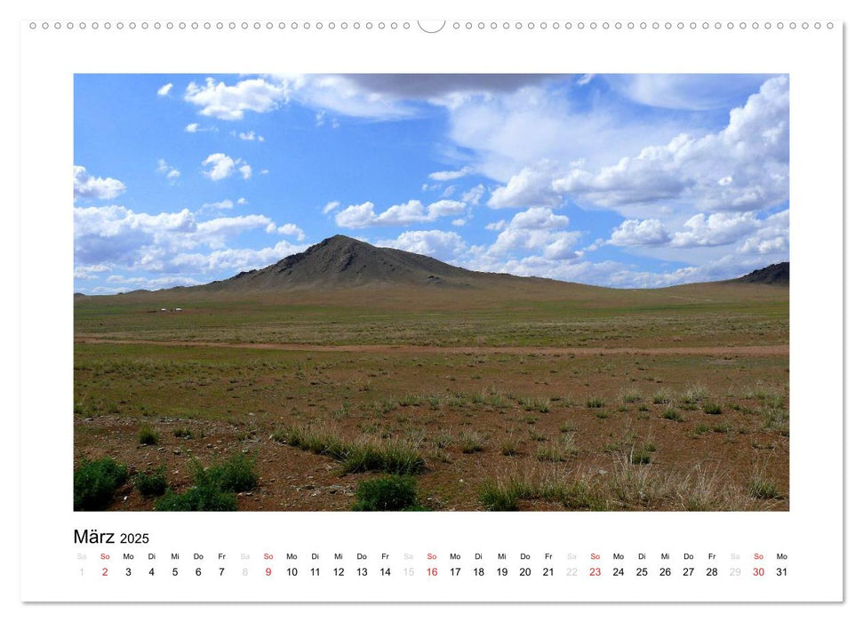 Mongolei - Landschaften und buddhistische Klöster (CALVENDO Wandkalender 2025)