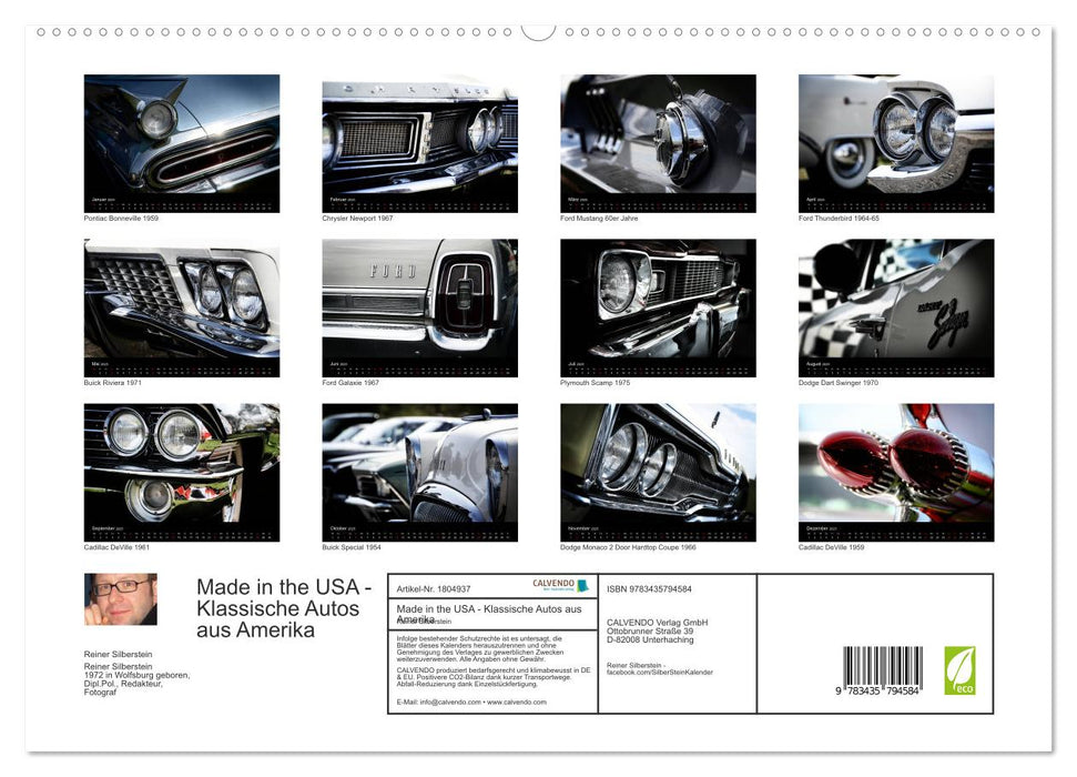 Made in the USA - Klassische Autos aus Amerika (CALVENDO Premium Wandkalender 2025)