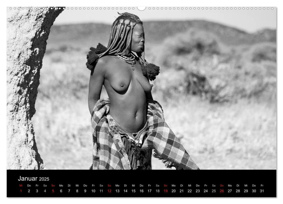 African People black white (CALVENDO Premium Wandkalender 2025)