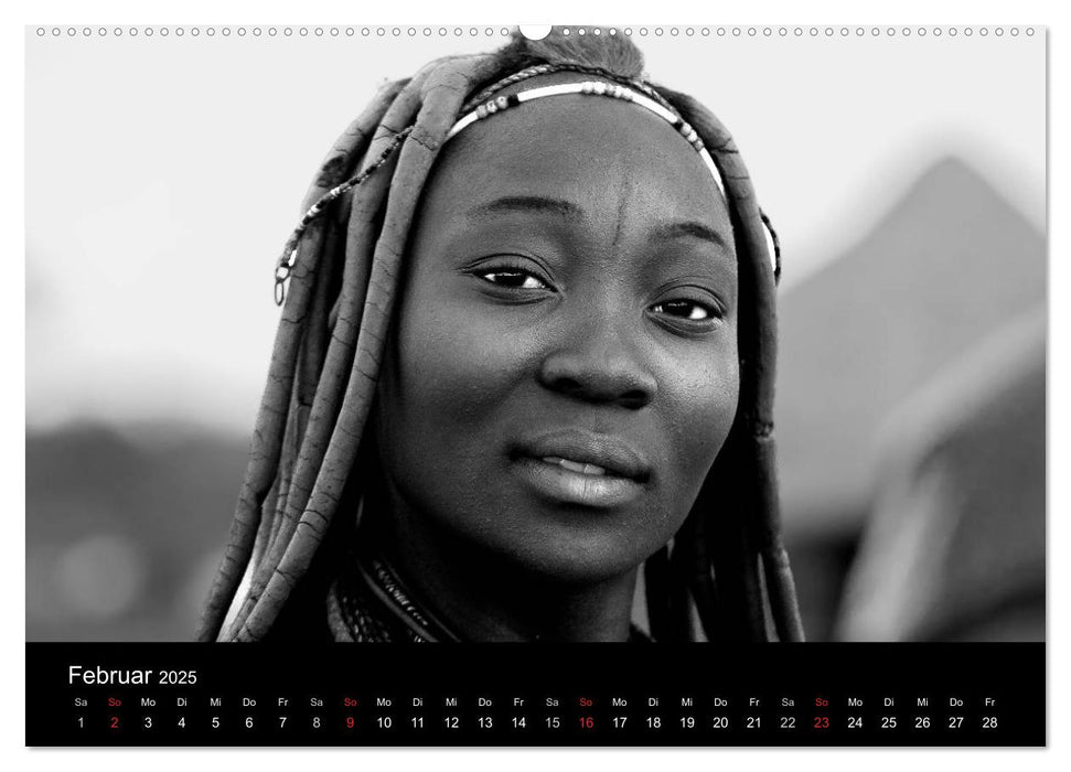 African People black white (CALVENDO Premium Wandkalender 2025)