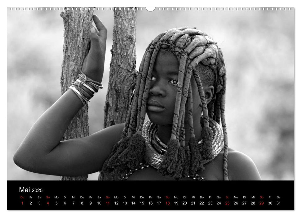 African People black white (CALVENDO Premium Wandkalender 2025)