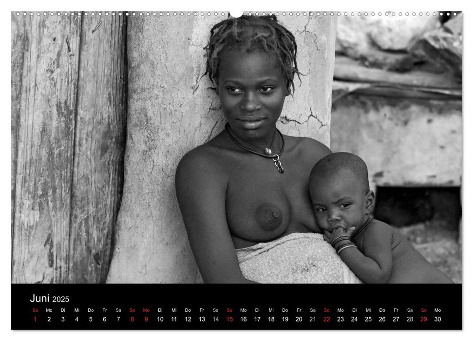 African People black white (CALVENDO Premium Wandkalender 2025)