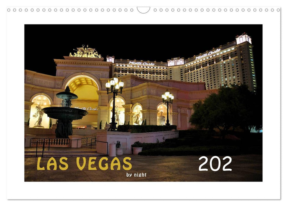 LAS VEGAS - by night (CALVENDO Wandkalender 2025)