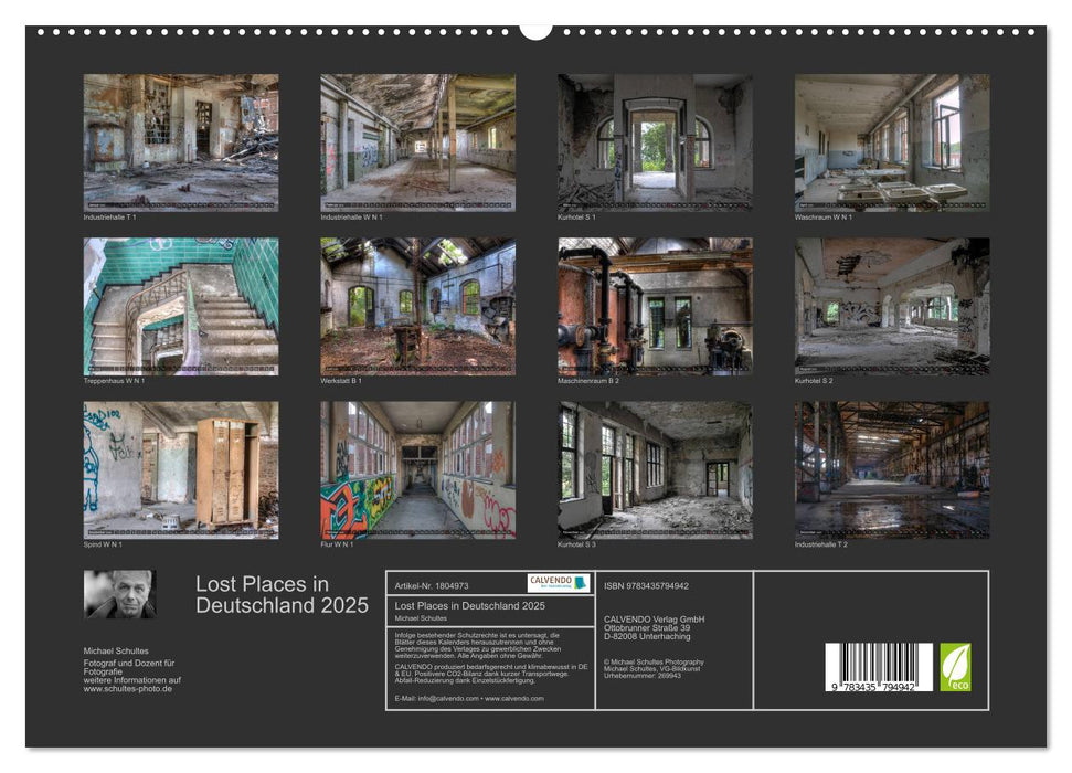 Lost Places in Deutschland 2025 (CALVENDO Premium Wandkalender 2025)