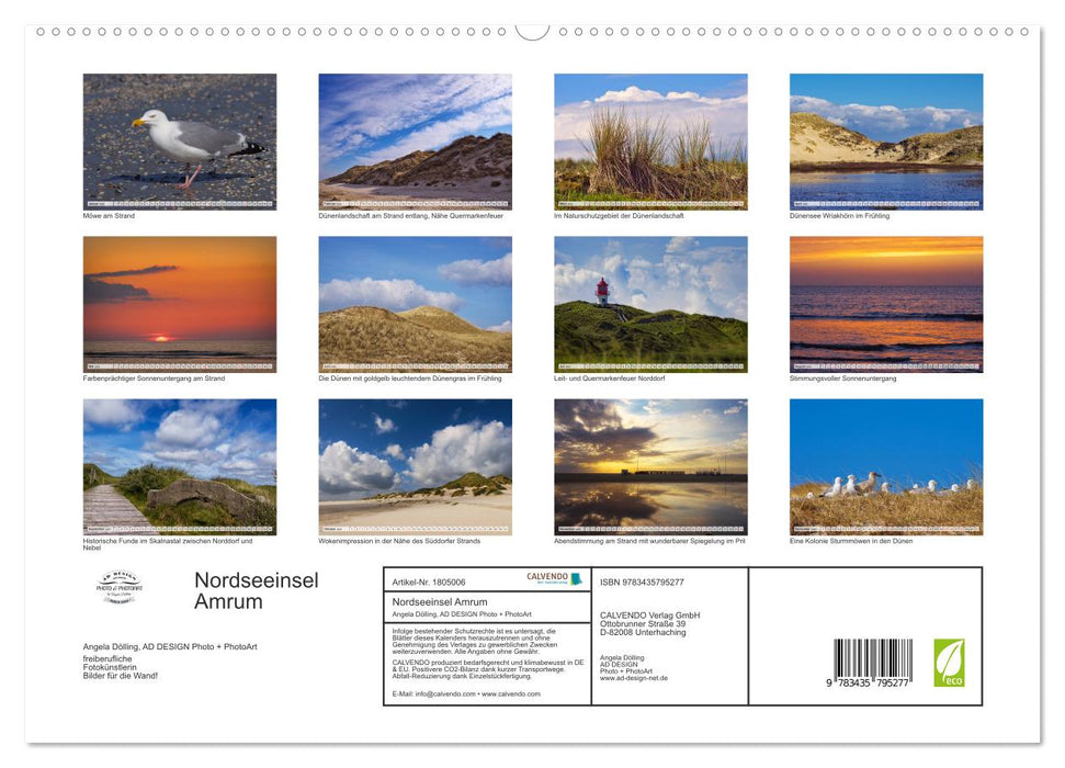 Nordseeinsel Amrum (CALVENDO Premium Wandkalender 2025)