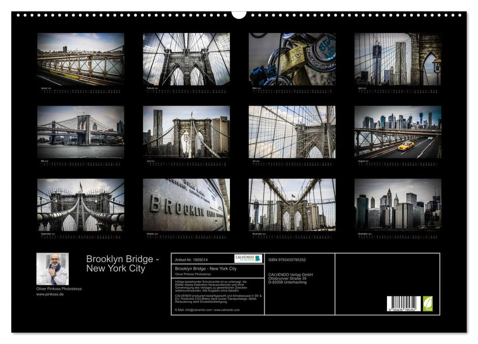 Brooklyn Bridge - New York City (CALVENDO Wandkalender 2025)