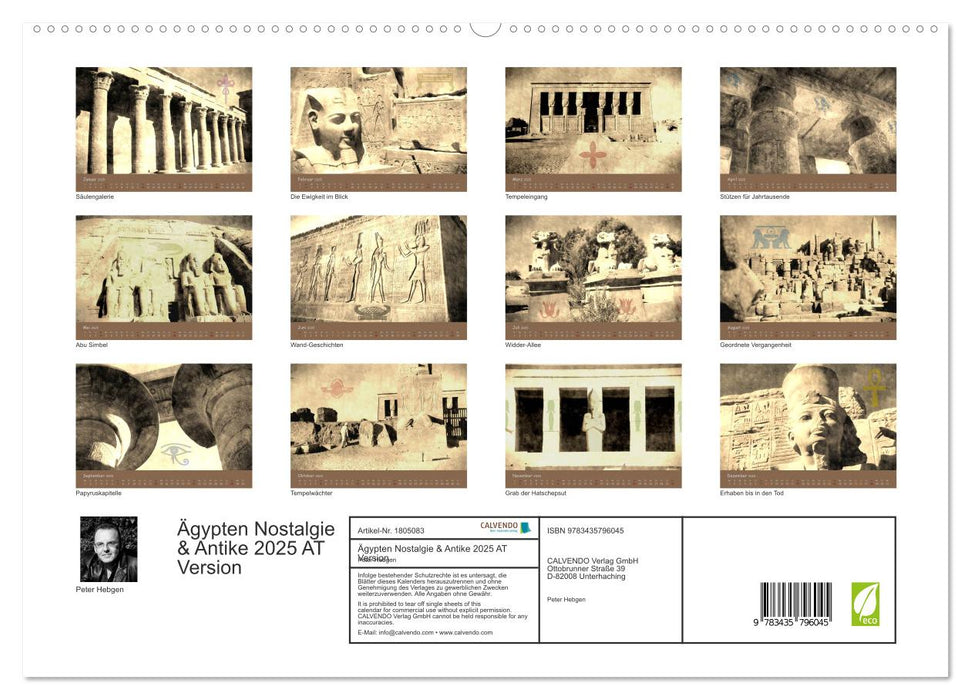 Ägypten Nostalgie & Antike 2025 AT Version (CALVENDO Premium Wandkalender 2025)