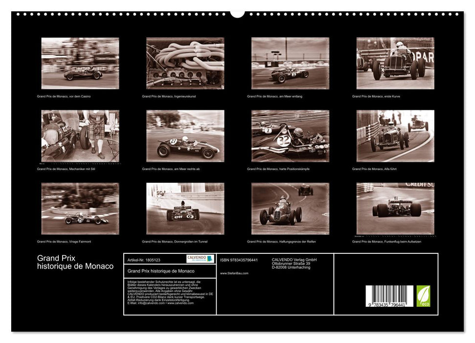 Grand Prix historique de Monaco (CALVENDO Premium Wandkalender 2025)