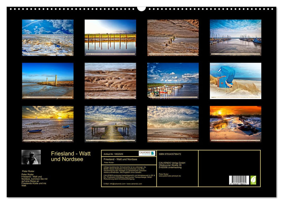 Friesland - Watt und Nordsee (CALVENDO Wandkalender 2025)