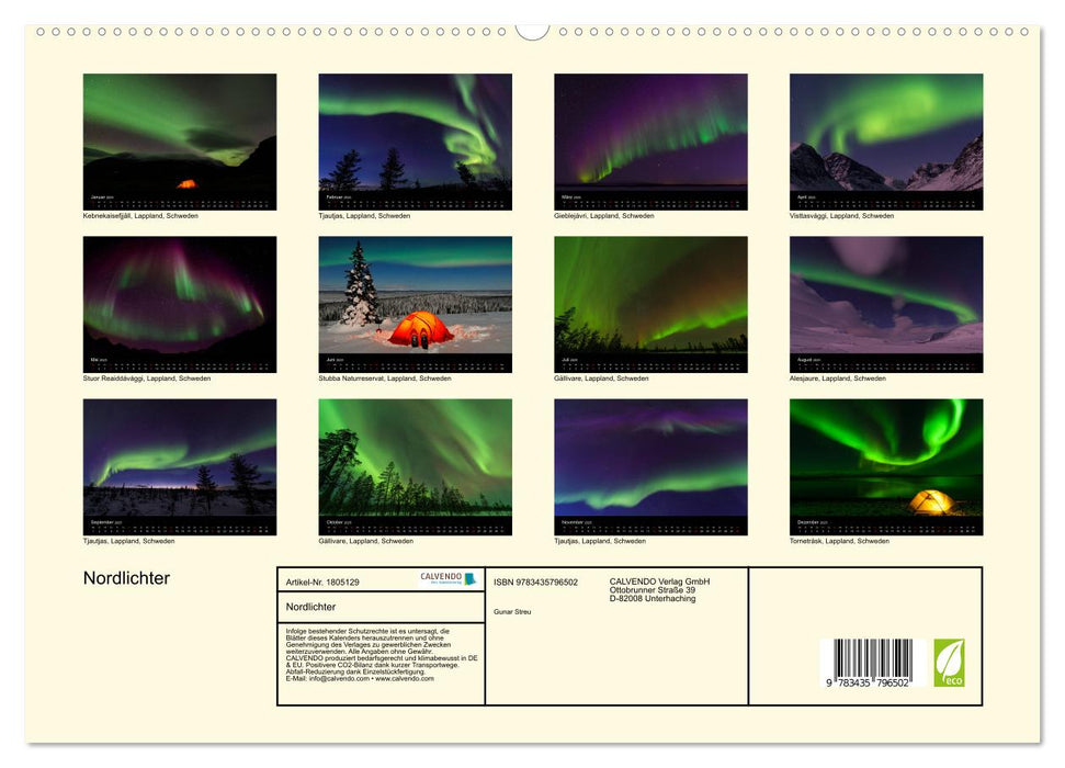 Nordlichter (CALVENDO Premium Wandkalender 2025)