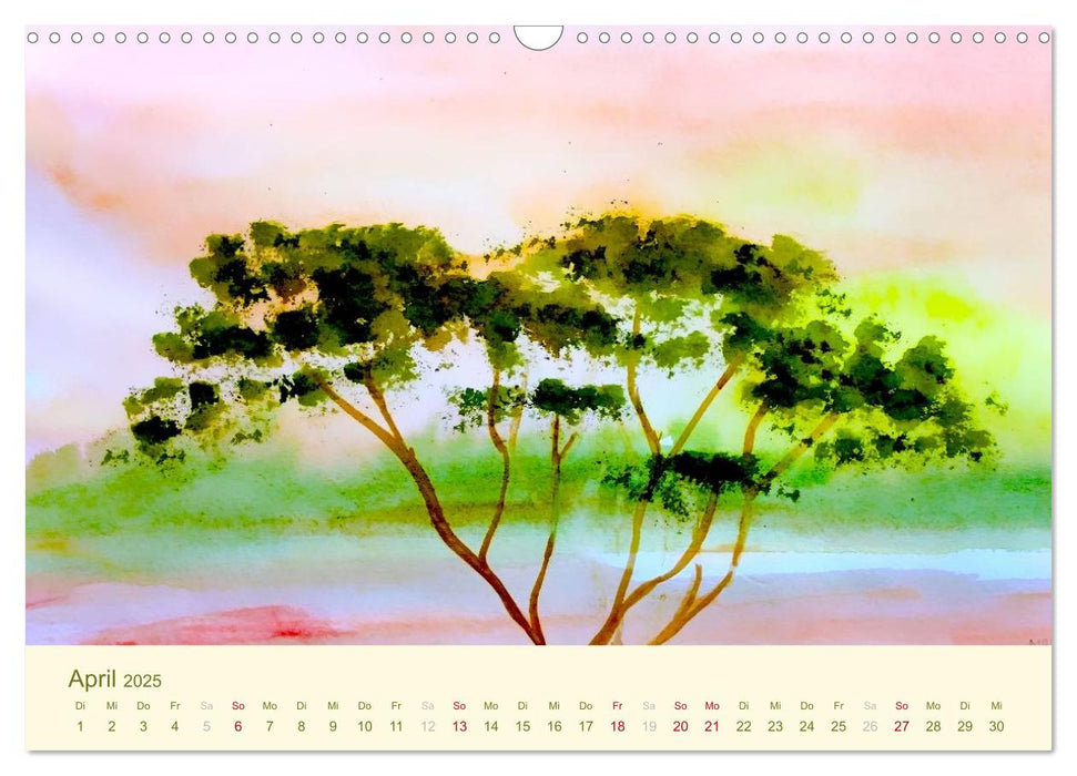 Eine Aquarellreise (CALVENDO Wandkalender 2025)