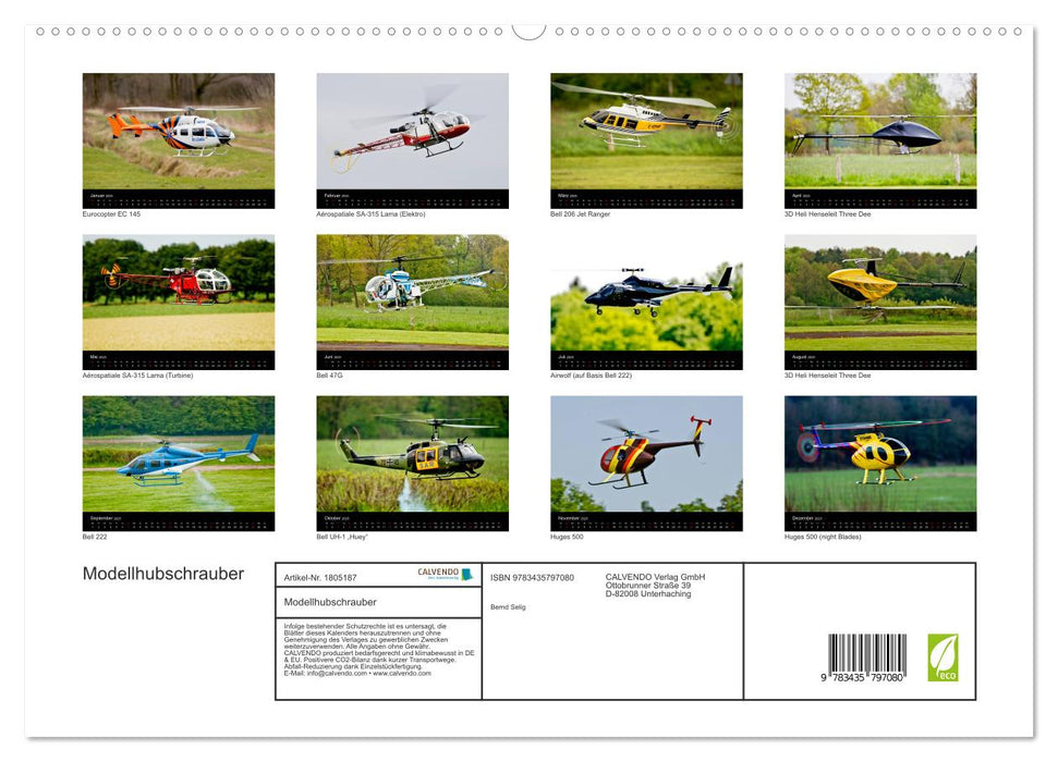 Modellhubschrauber (CALVENDO Premium Wandkalender 2025)