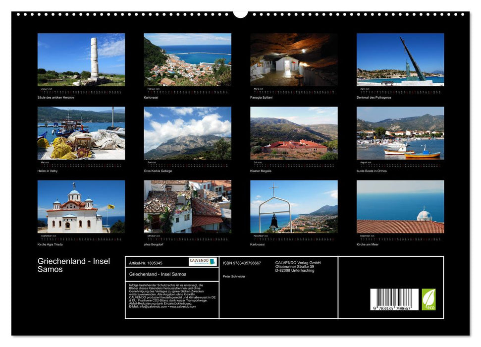 Griechenland - Insel Samos (CALVENDO Premium Wandkalender 2025)