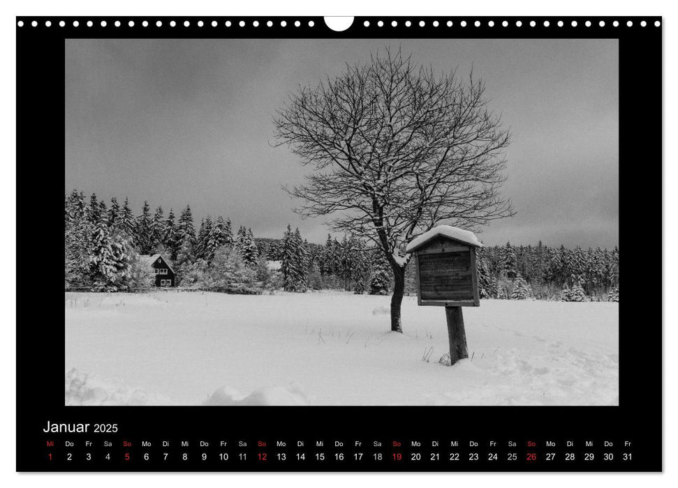 Harz-Bilder in monochrome (CALVENDO Wandkalender 2025)