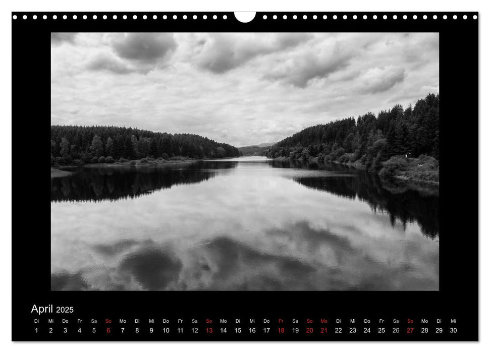 Harz-Bilder in monochrome (CALVENDO Wandkalender 2025)