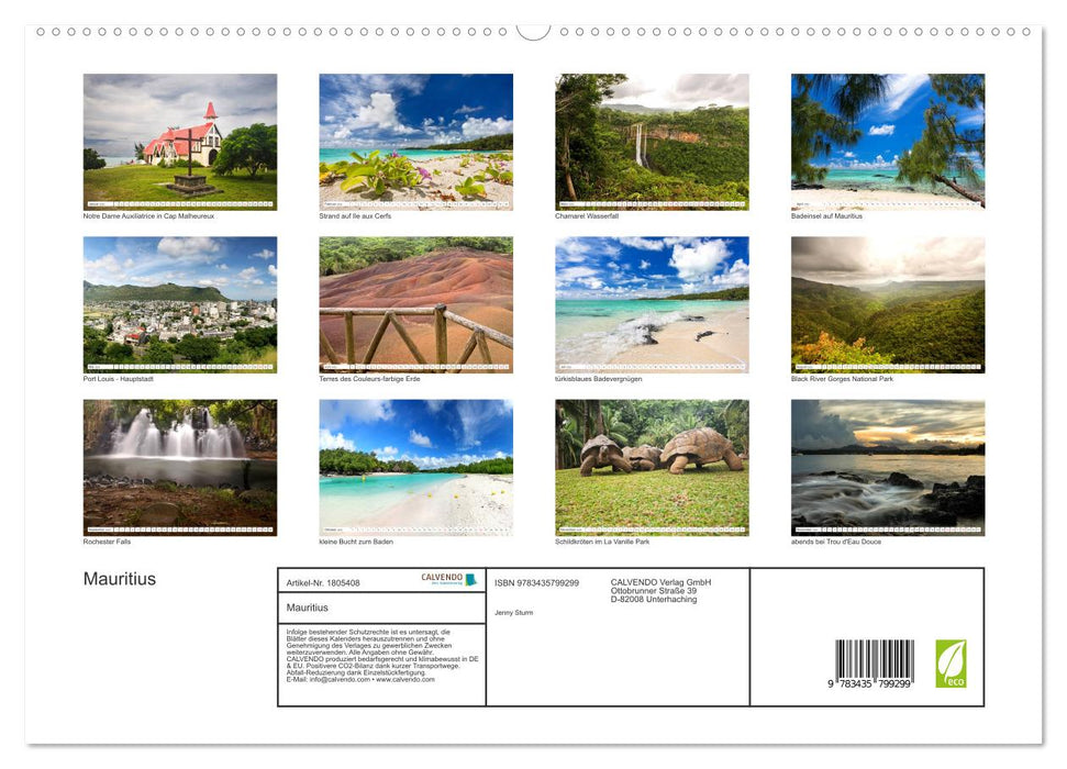 Mauritius (CALVENDO Premium Wandkalender 2025)