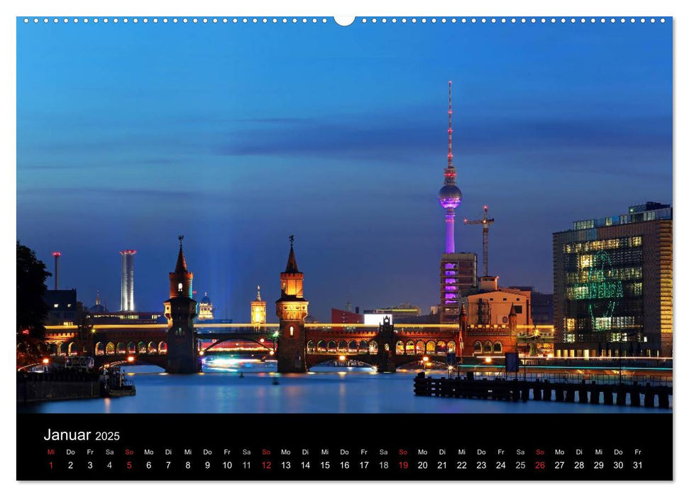 Berliner Nächte (CALVENDO Premium Wandkalender 2025)