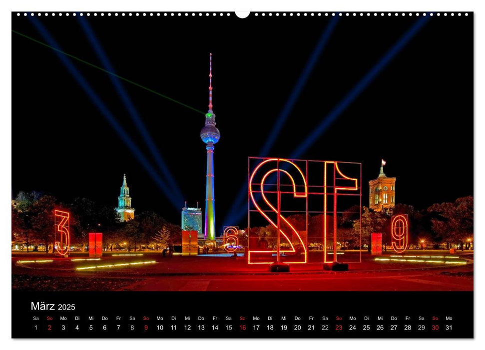 Berliner Nächte (CALVENDO Premium Wandkalender 2025)