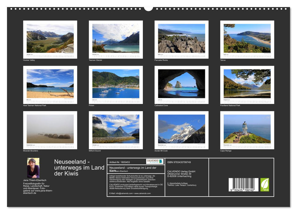 Neuseeland - unterwegs im Land der Kiwis (CALVENDO Premium Wandkalender 2025)