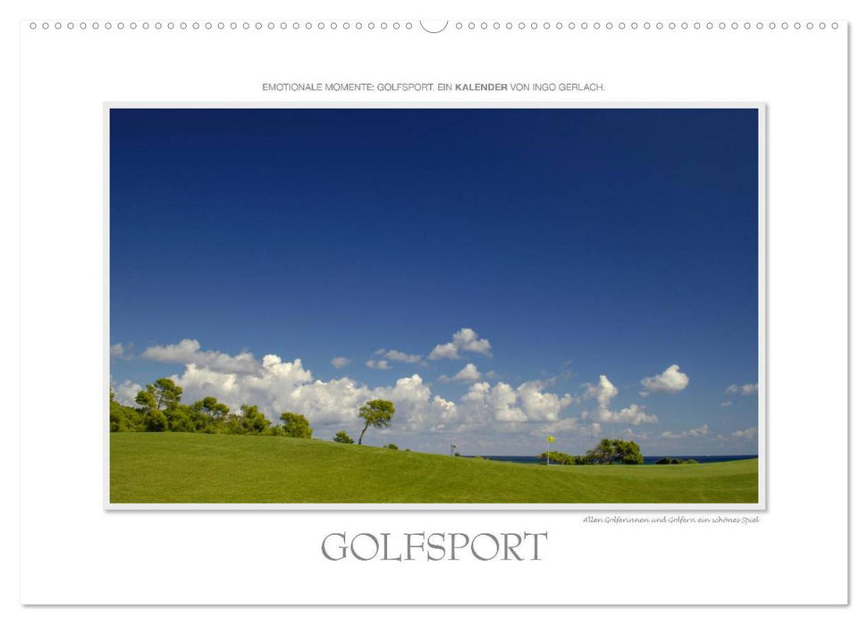 Emotionale Momente: Golfsport. (CALVENDO Wandkalender 2025)