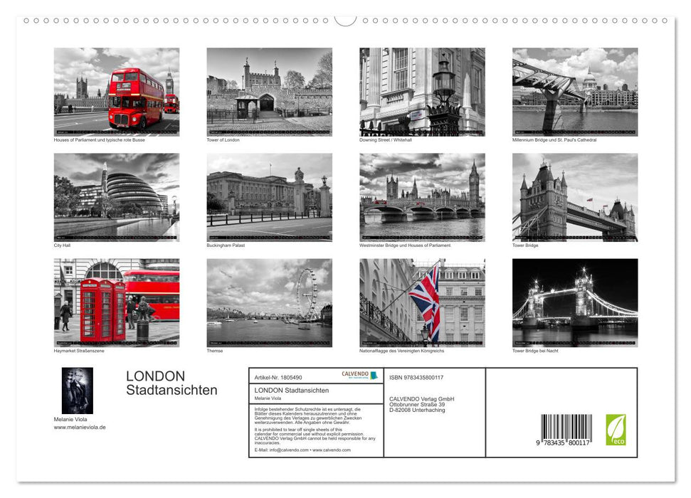 LONDON Stadtansichten (CALVENDO Premium Wandkalender 2025)