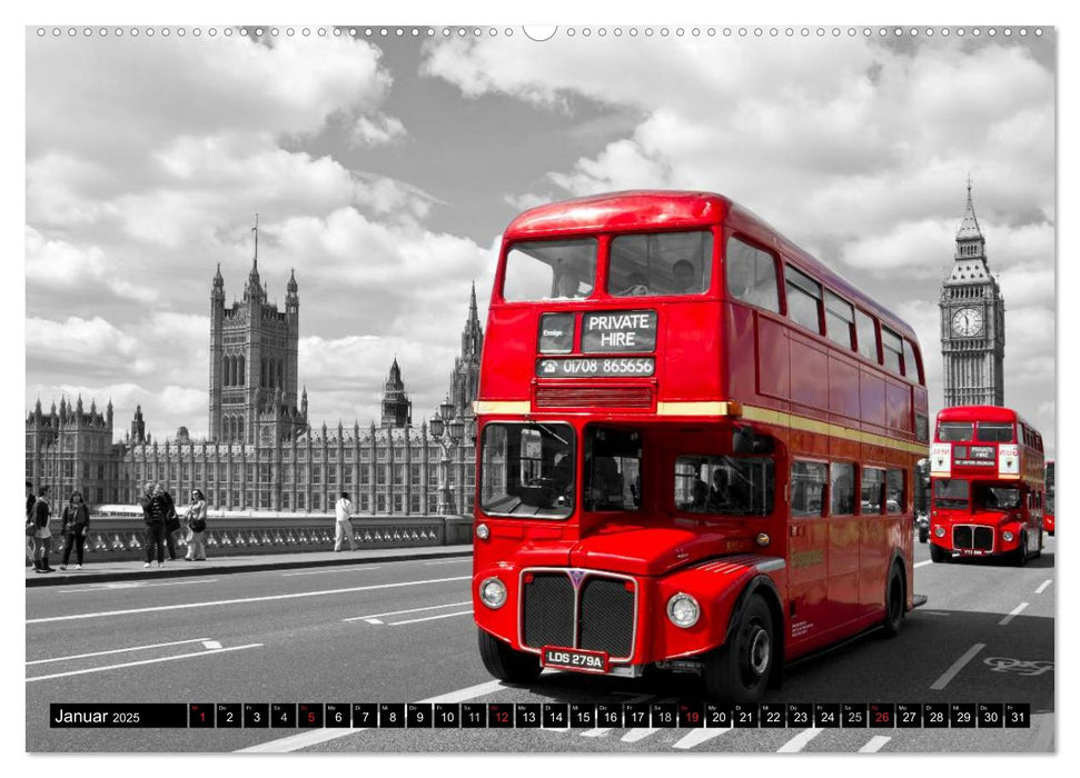LONDON Stadtansichten (CALVENDO Premium Wandkalender 2025)