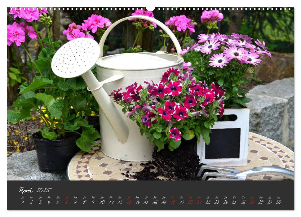 Romantische Gartenimpressionen (CALVENDO Premium Wandkalender 2025)