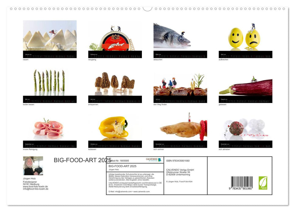 BIG-FOOD-ART 2025 (CALVENDO Premium Wandkalender 2025)