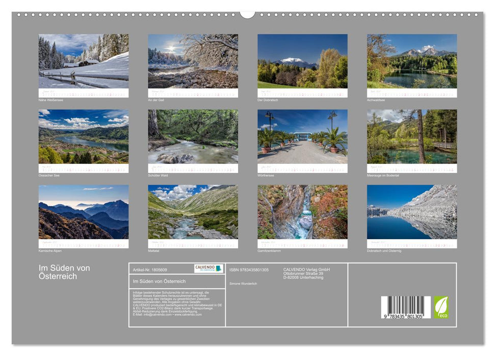 Im Süden von Österreich (CALVENDO Premium Wandkalender 2025)