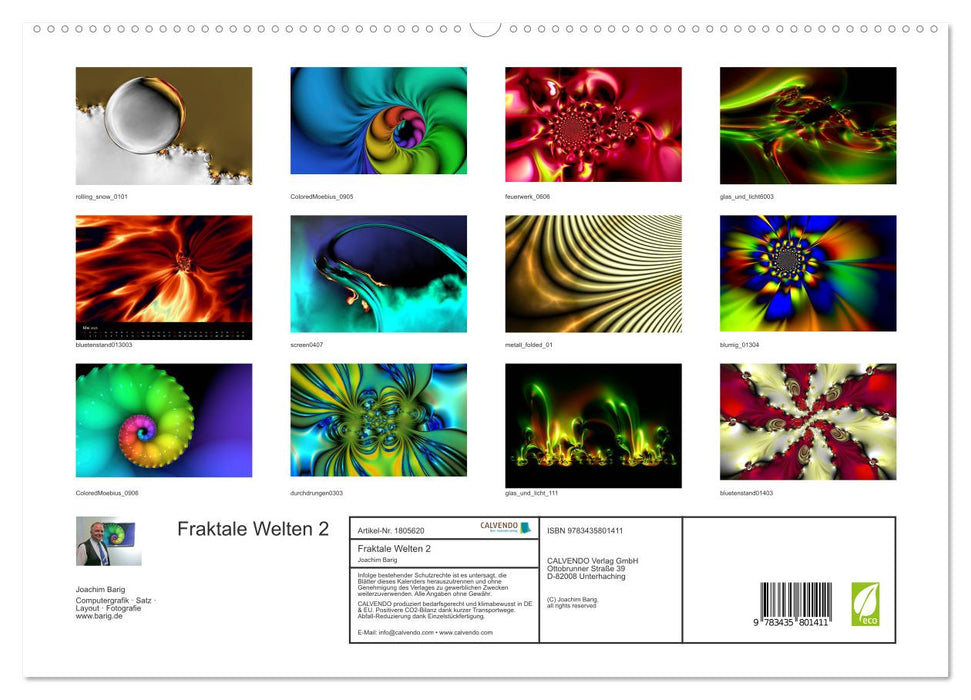 Fraktale Welten 2 (CALVENDO Premium Wandkalender 2025)